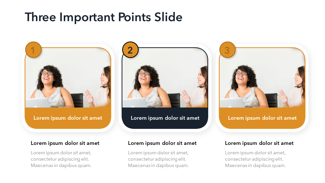 Three Columns Slide Template