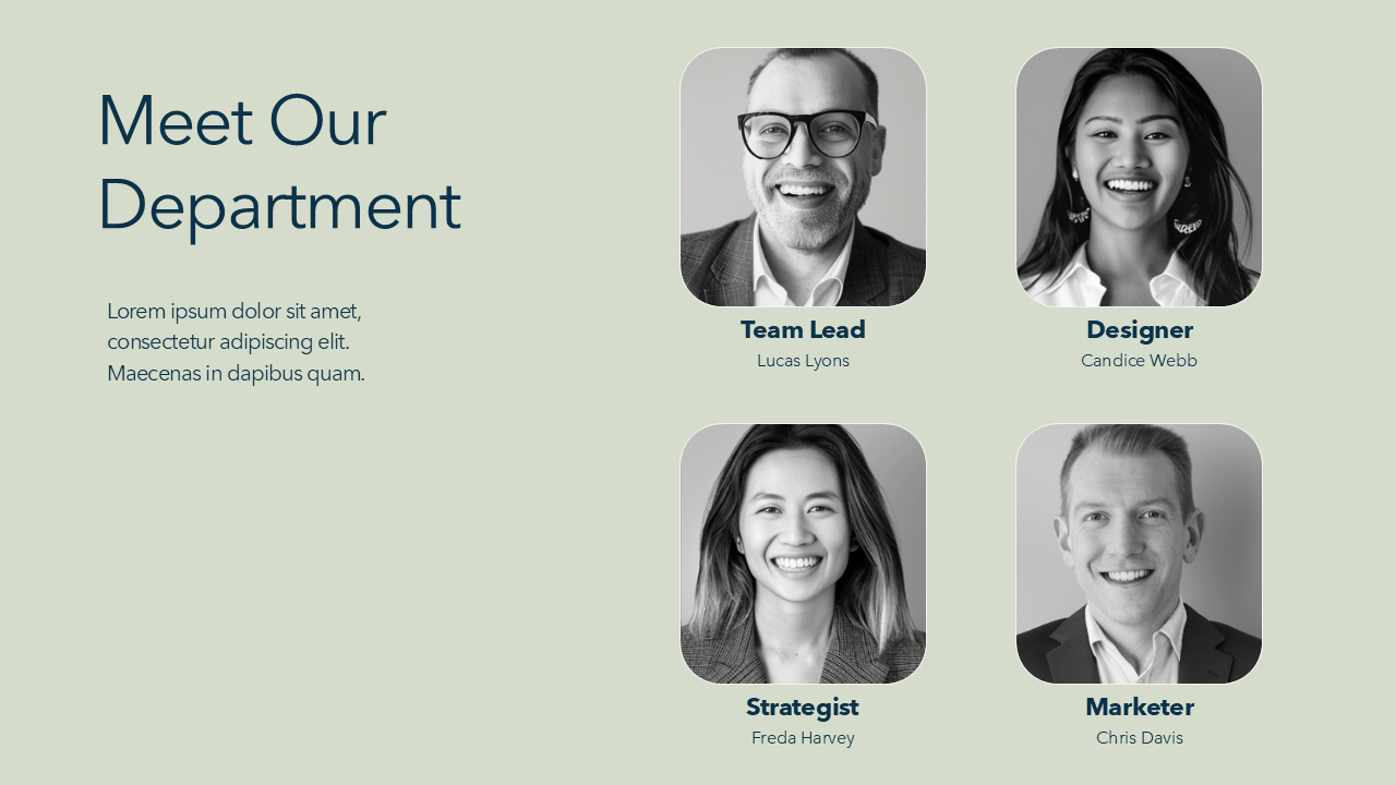 Department Team Slide