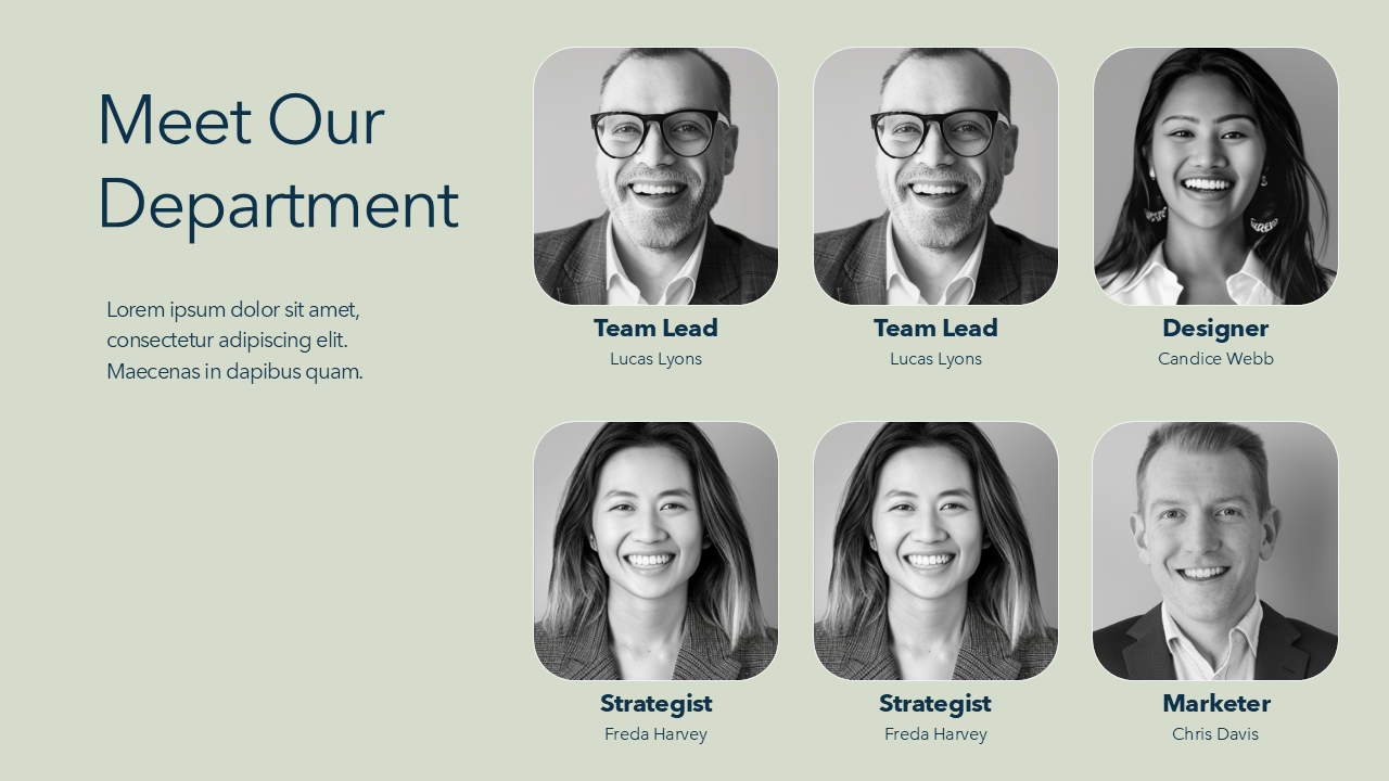 Department Team Slide