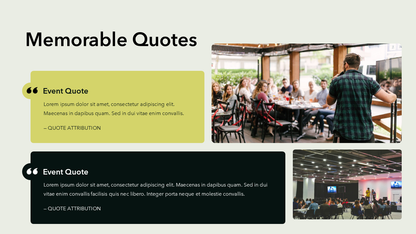 Event Recap Slides
