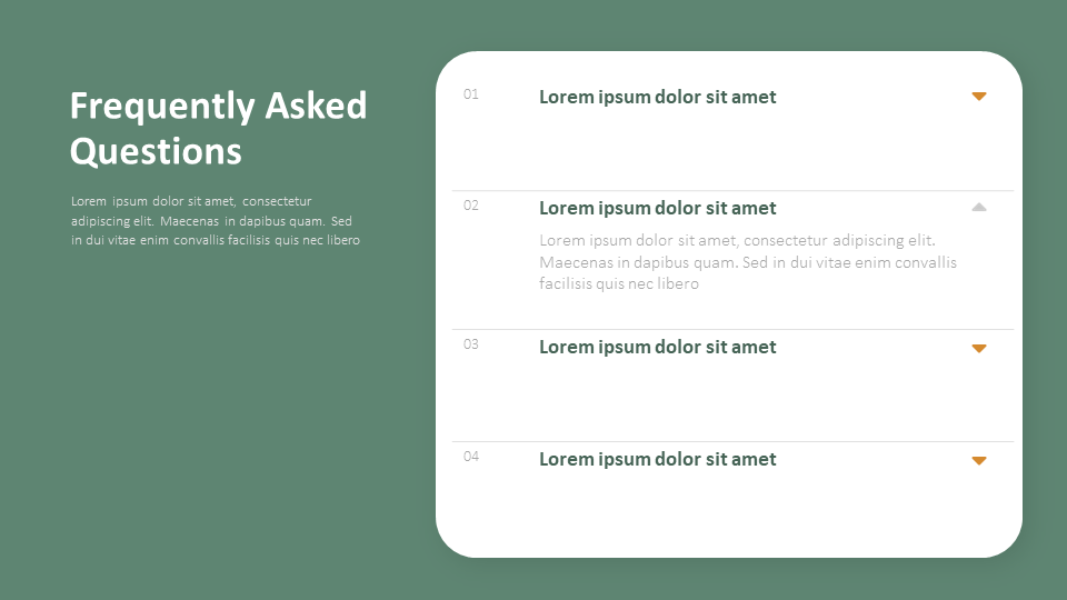 FAQ Slide Template