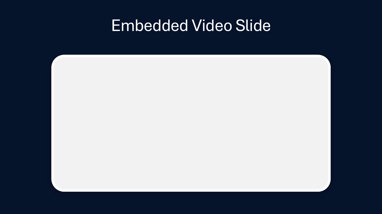 Embedded Video in Slide