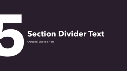 Section Divider Slide