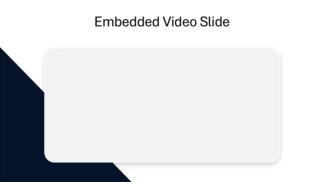 Embedded Video in Slide