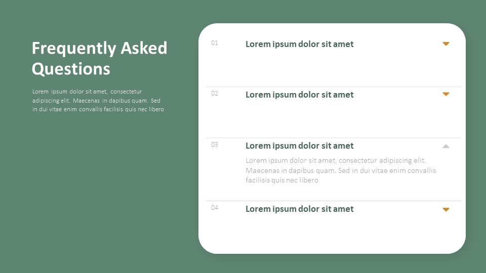 FAQ Slide Template