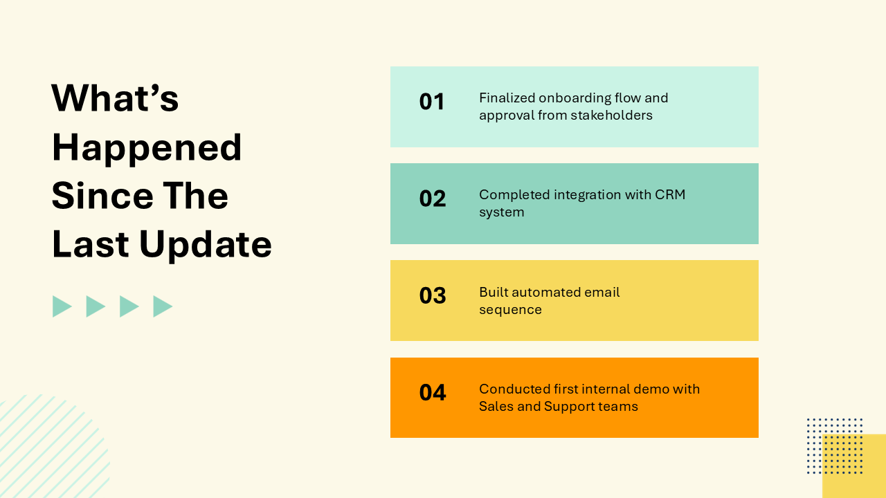 Status Update Slides