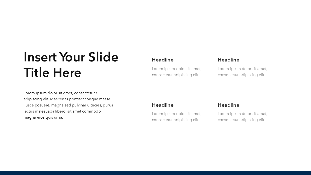 Simple Black & White PowerPoint Template