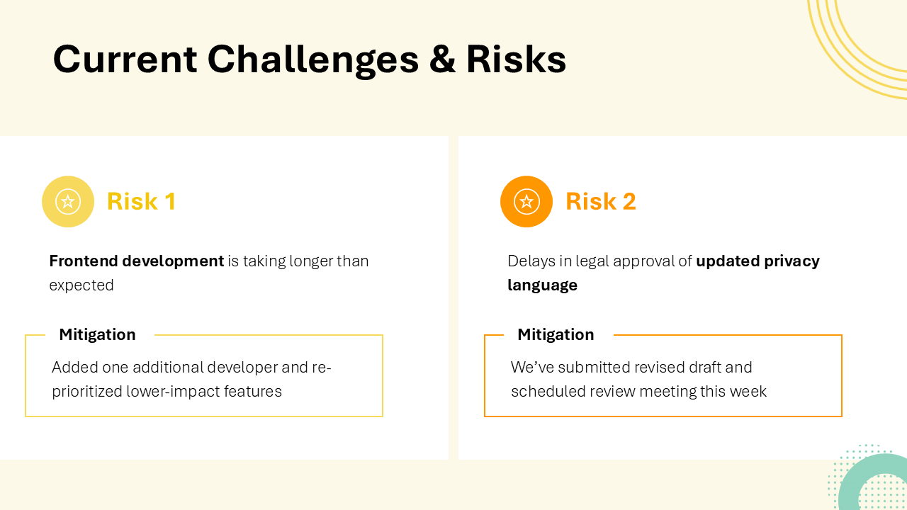 Status Update Slides