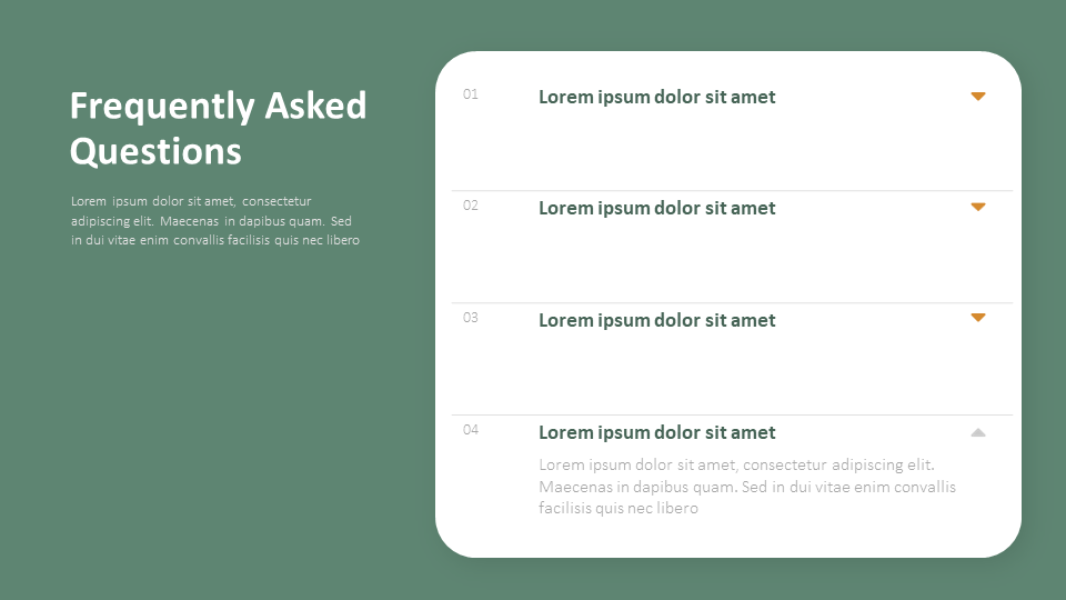 FAQ Slide Template