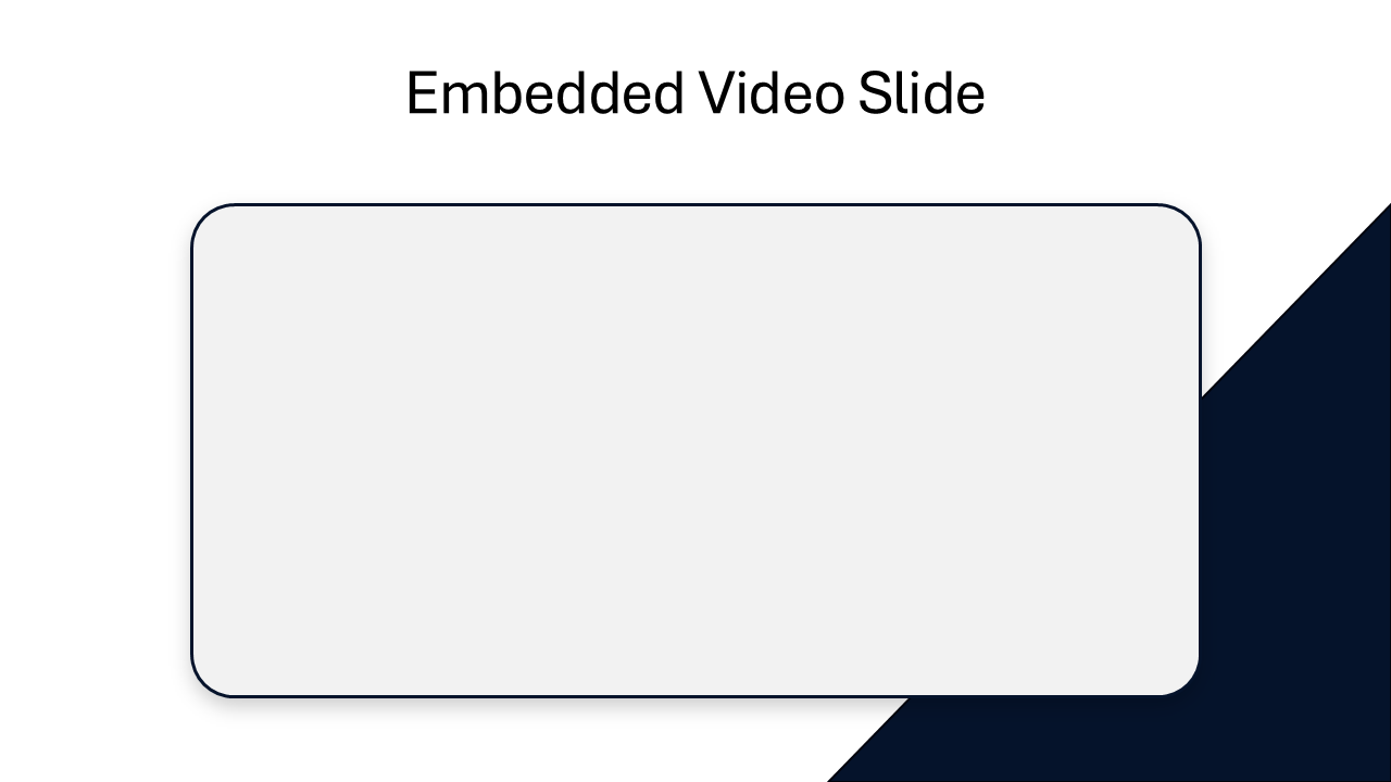 Embedded Video in Slide