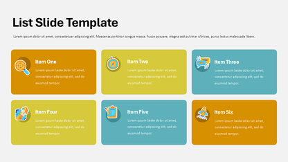 List PPT Template - PowerPoint Slide
