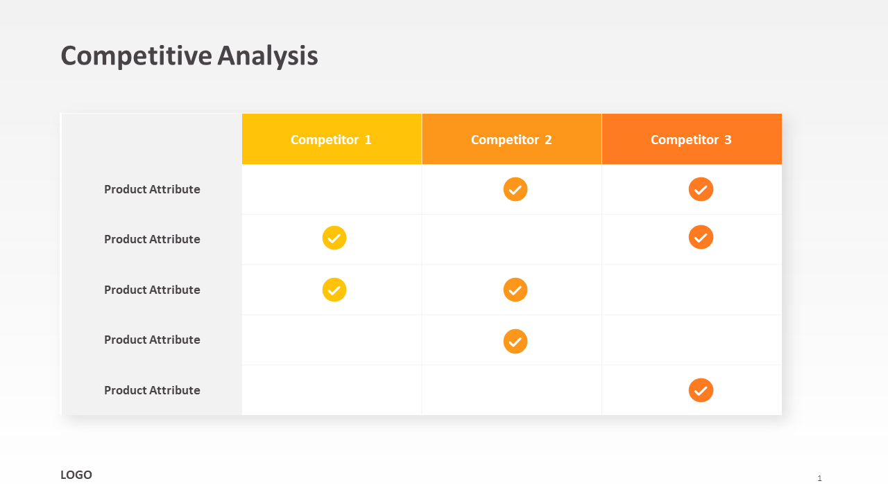 Comparison Table PPT Slide Template