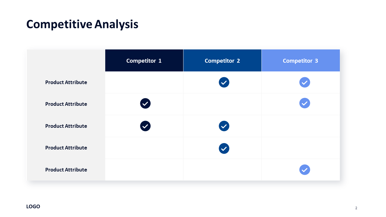 Comparison Table PPT Slide Template