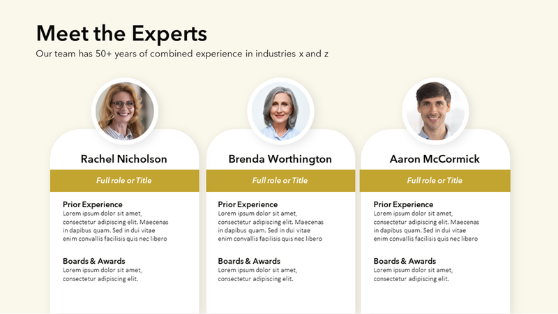 Team Biographies Slide