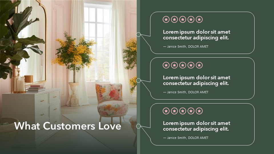 What Our Customers Love Slide Template