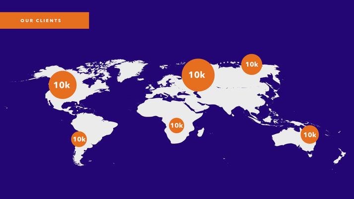 World Map with Points | PowerPoint Template