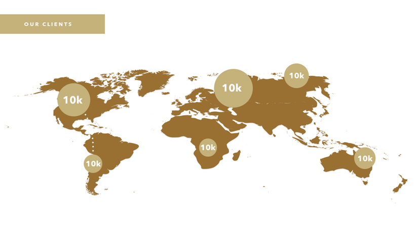 World Map with Points | PowerPoint Template