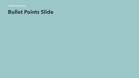 Animated Bullet Points in PowerPoint